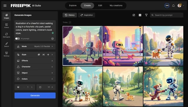 Aperçu interface de Freepik - Magnific Premium API Web Panel 30D full warranty