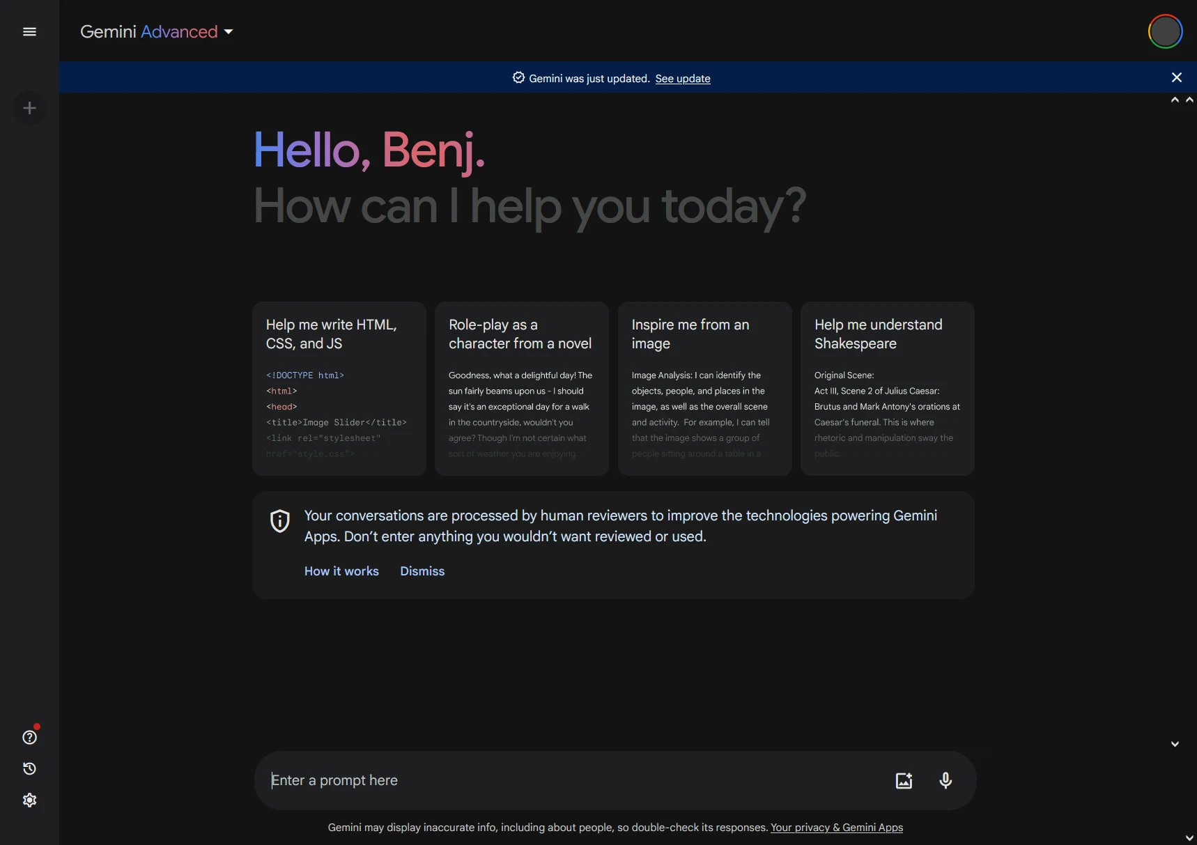 Aperçu interface de GEMINI API $10 1 month full warranty