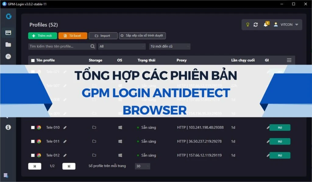Aperçu interface de Official GPM Login Key 1 month full warranty
