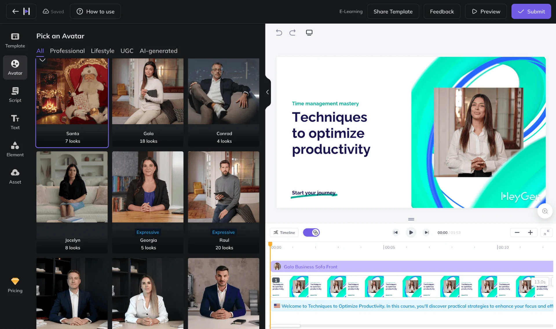 Aperçu interface de HEYGEN CREATOR 1 MONTH (warranty 1 day)