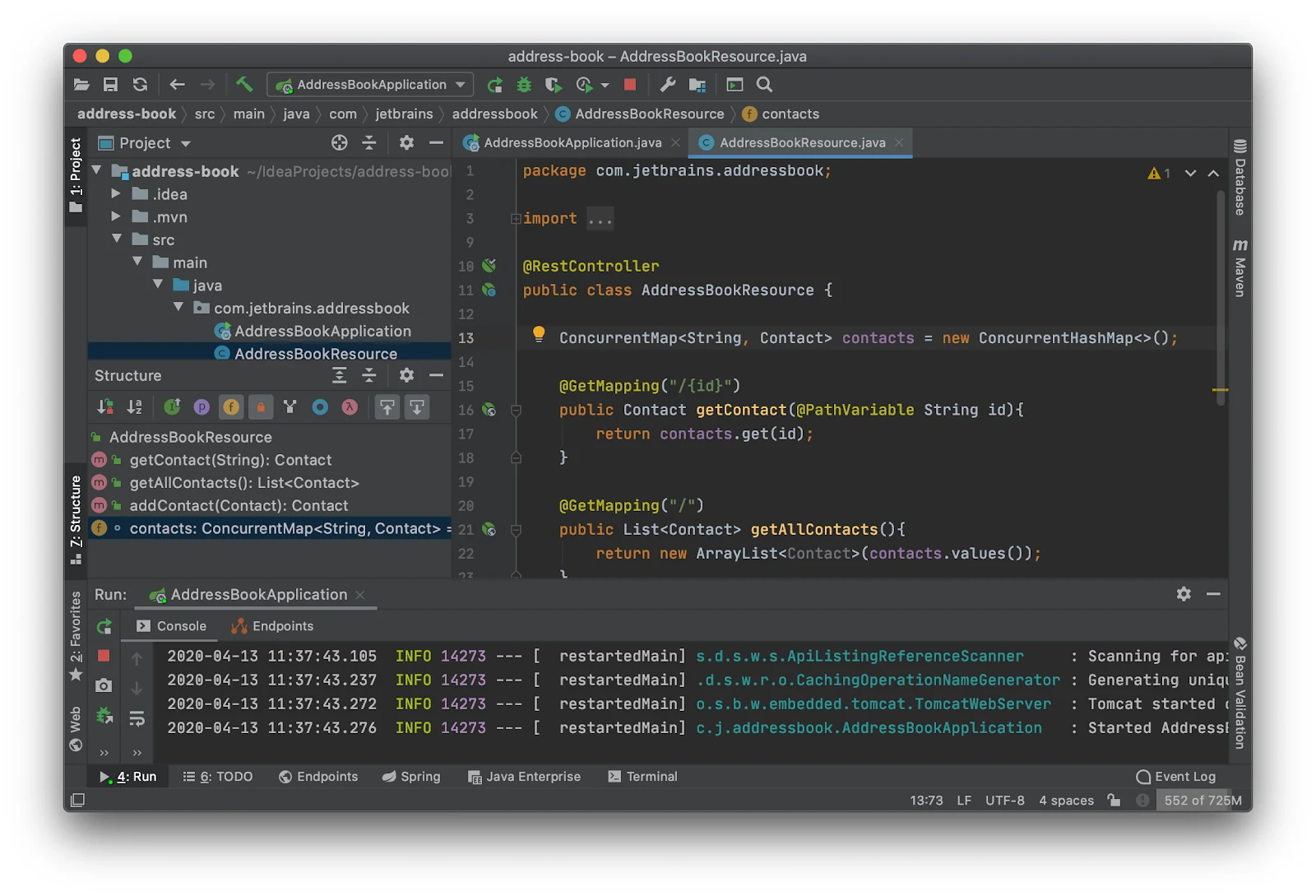 Aperçu interface de JetBrains EDU 1 year